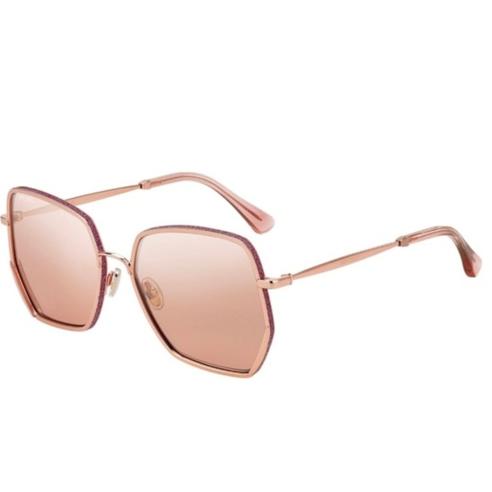 NEW AUTHENTIC Jimmy Choo ALINE/S EYR 2S Gold Pink  Sunglasses